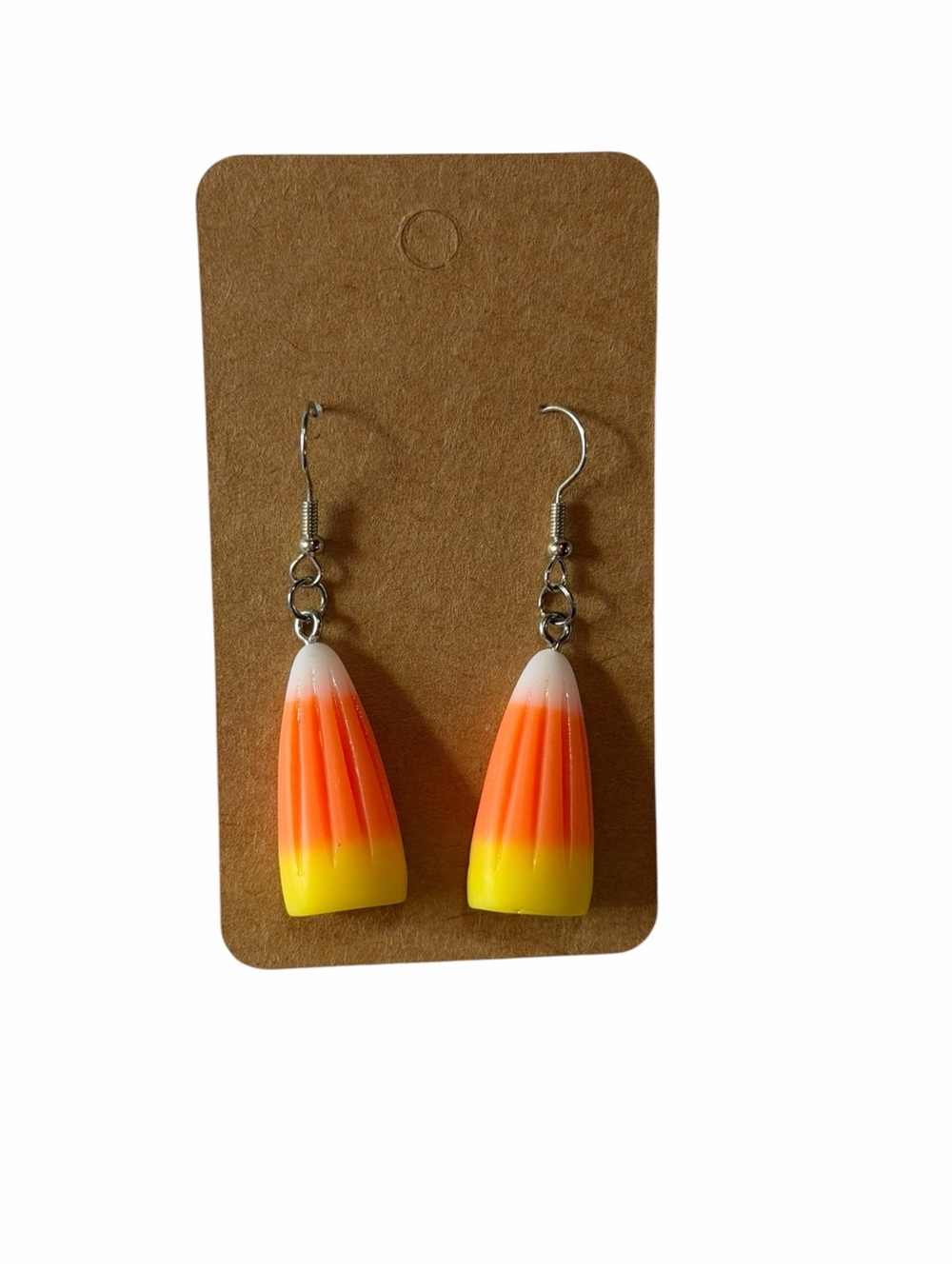 Candy Corn Drop Earrings - Orange, Yellow & White Women Jewelry